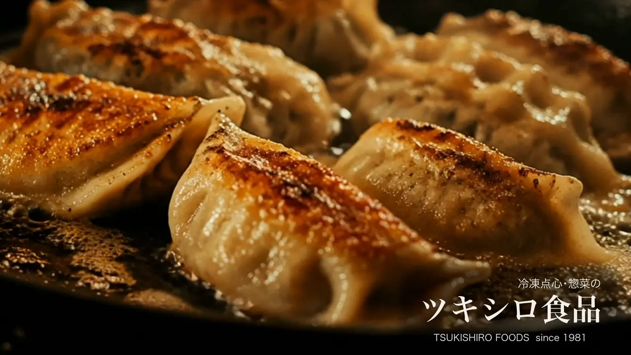 会社紹介動画｜食品メーカー（ツキシロ食品（架空））のサンプル動画の一場面